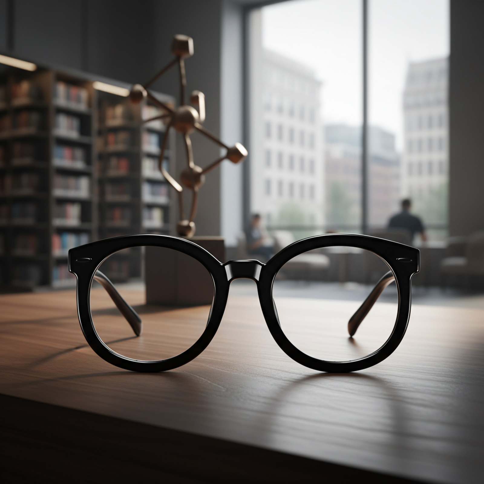 Monture de lunettes sans correction pour femme au visage rond