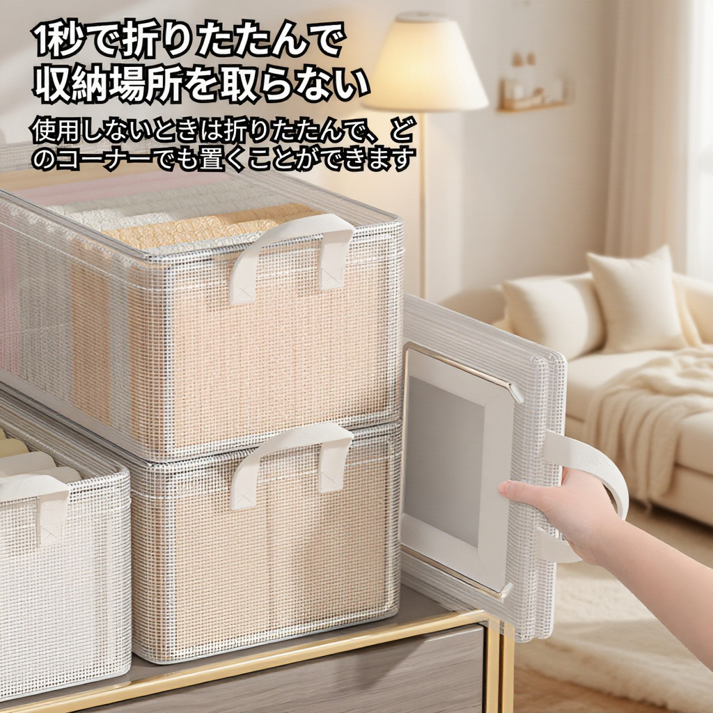 省スペース設計のパンツ収納ボックス