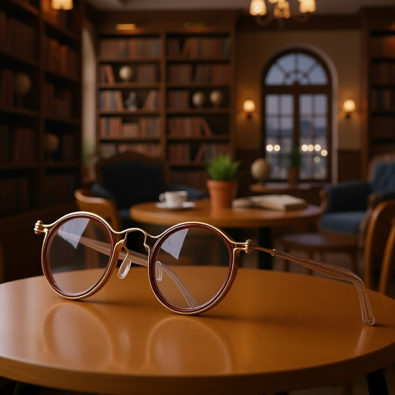 Fashion Retro Round Frame Anti-Blue Light Glasses