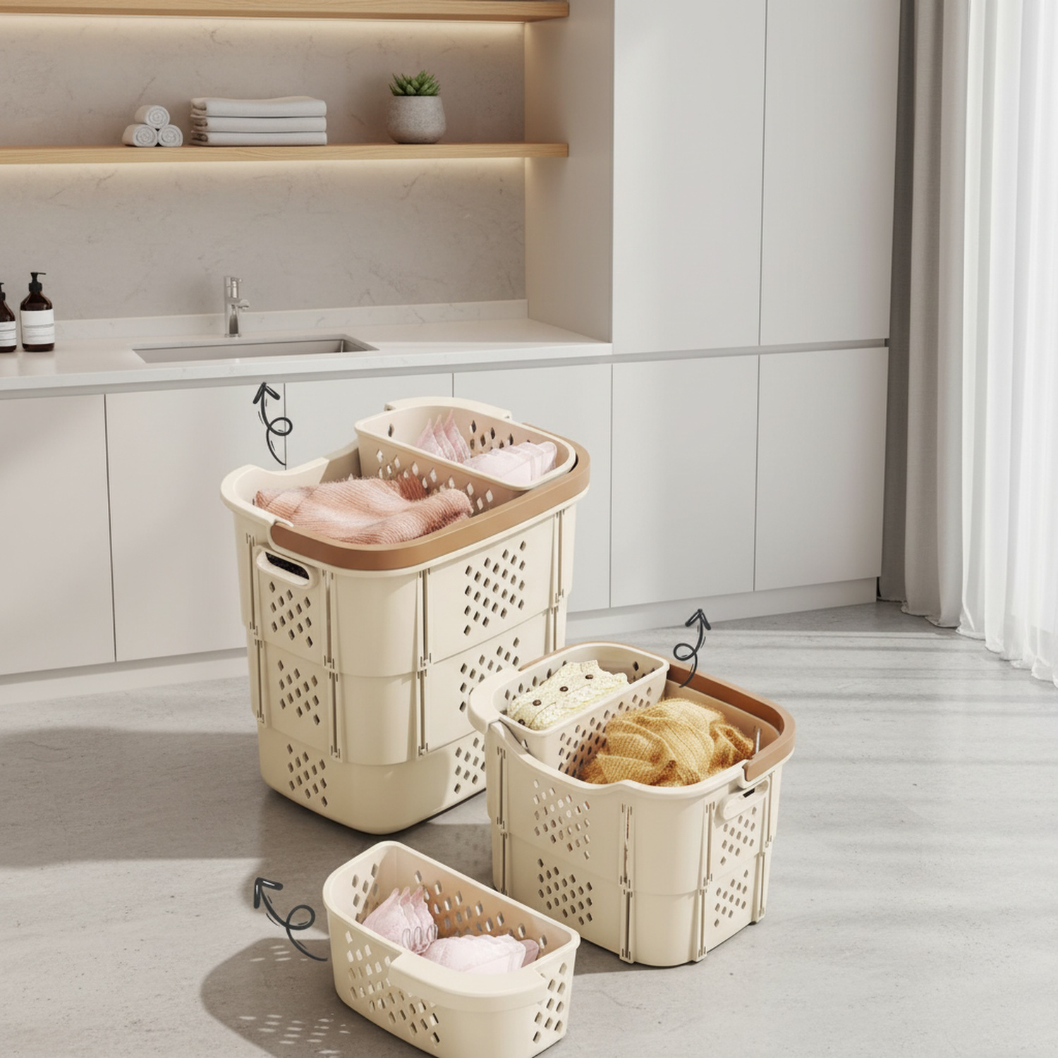Multilayer largecapacity clothing storage basket