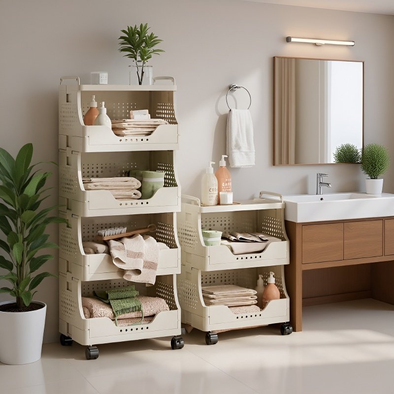 Cesto de ropa sucia plegable para el hogar con estante de almacenamiento