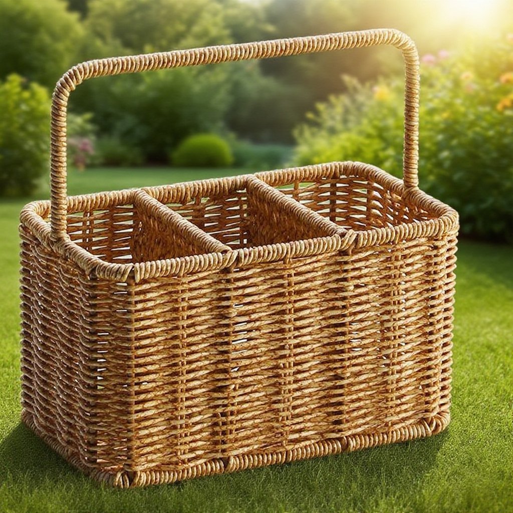 다기능 등나무 편제 격자 수납 정리 광주리