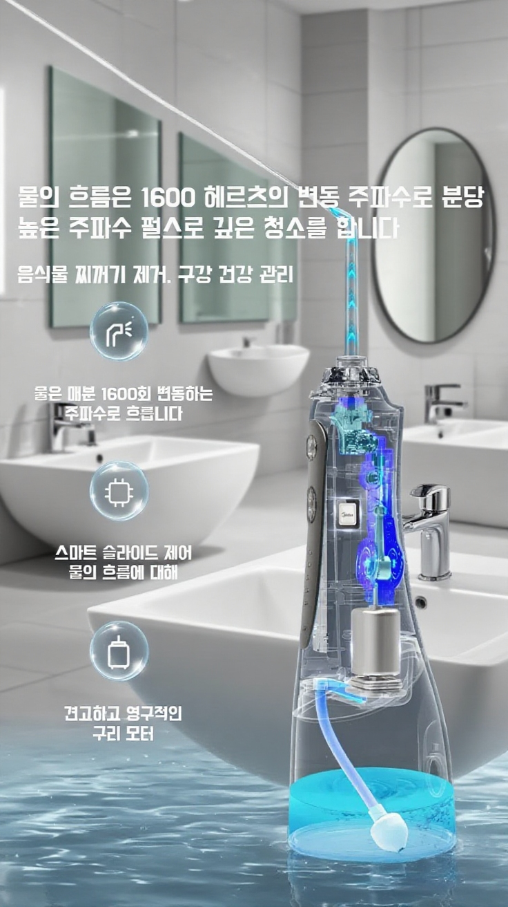 치아와 잇몸을 청결하게 해주는 구강 세정기