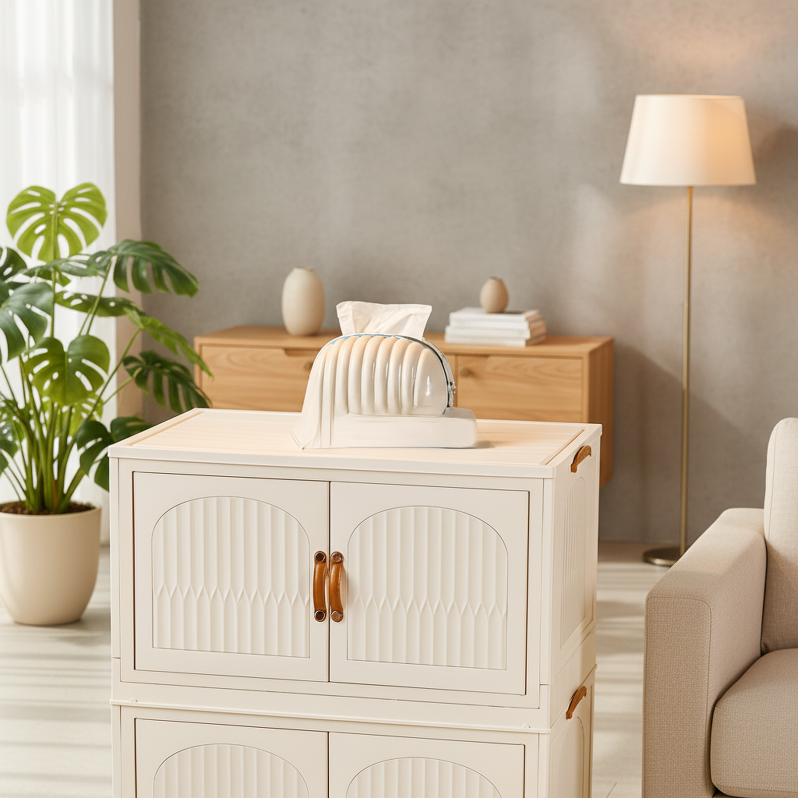 Meuble de rangement pliable pratique et polyvalent