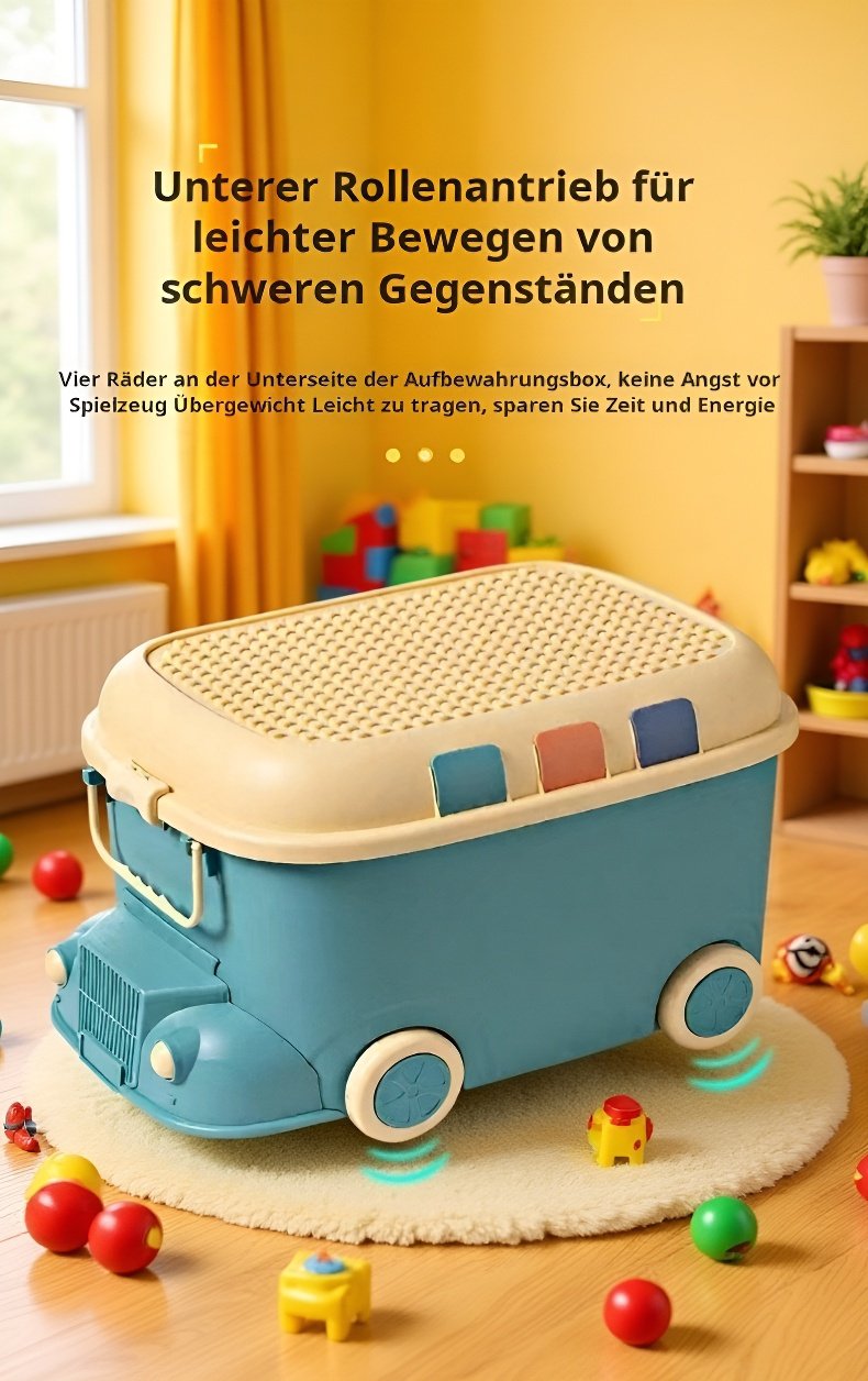 Detailansicht der Lokomotive Spielzeug-Aufbewahrungsbox