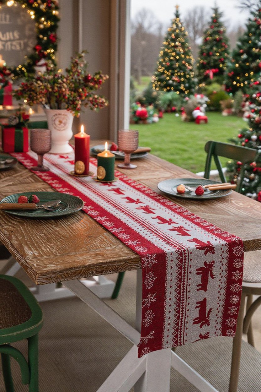 エレガントな雰囲気を演出するテーブル旗