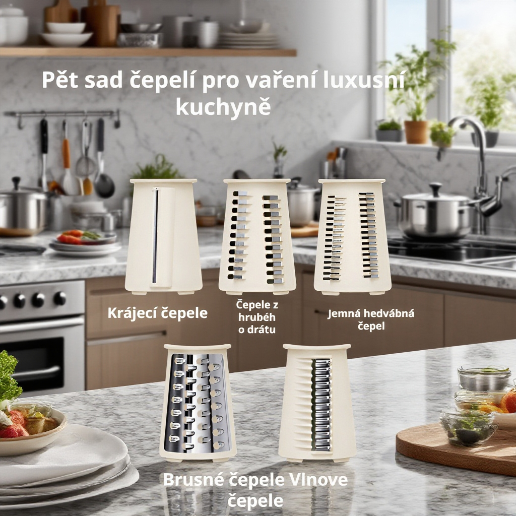 Kreativní multifunkční kráječ zeleniny na brambory a okurky s ručním klikovým mechanismem