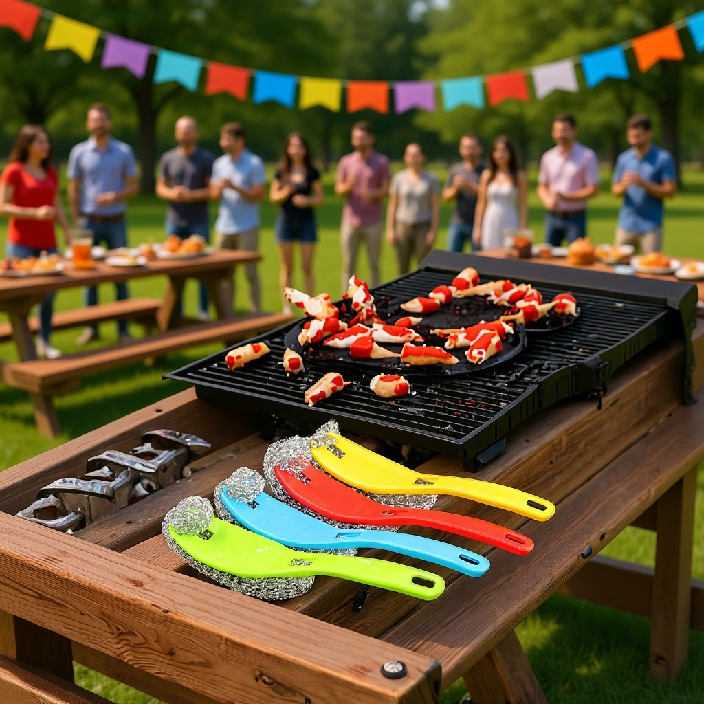 플라스틱 소재로 제작된 견고한 브러시