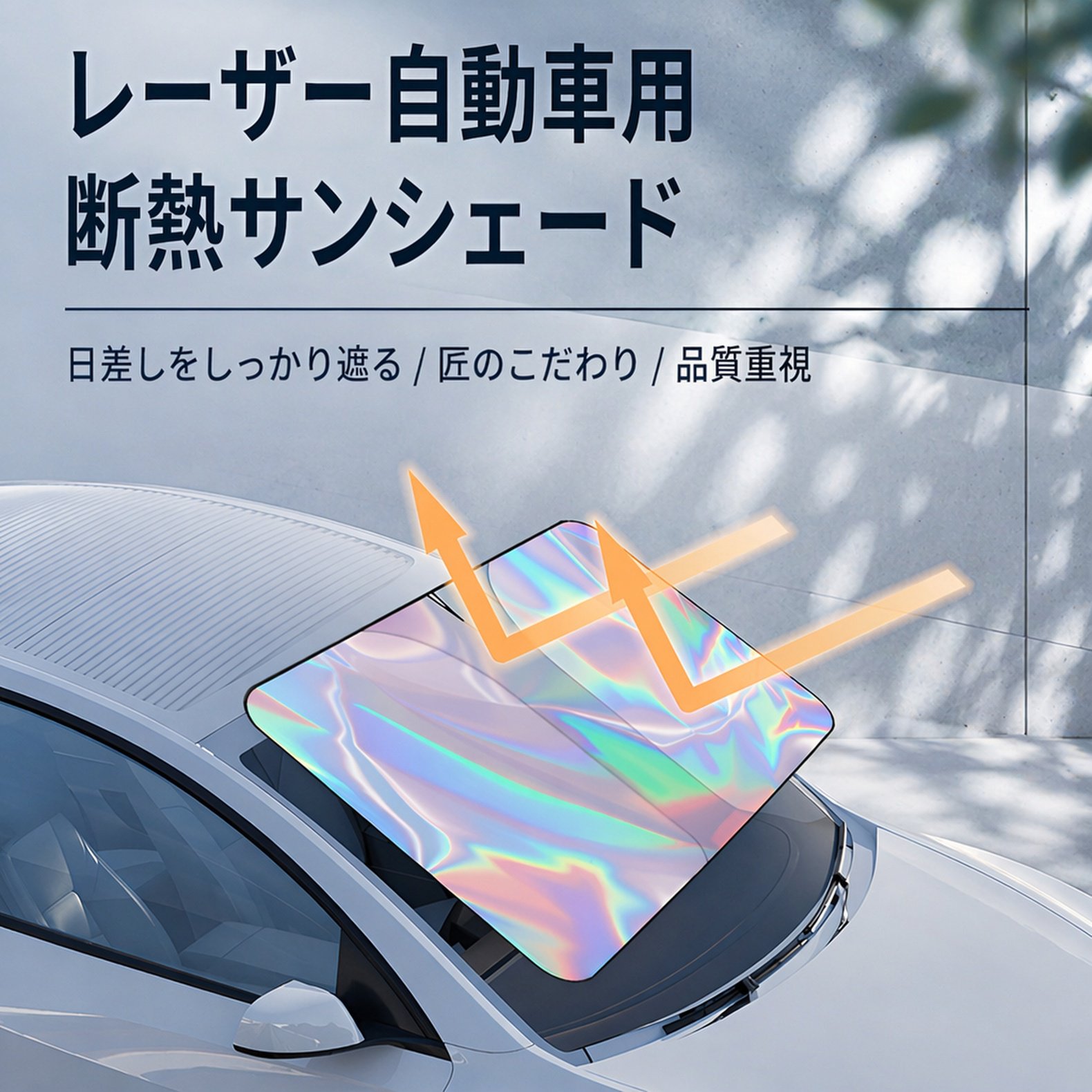 車用フロントレーザーサンシェードカバー