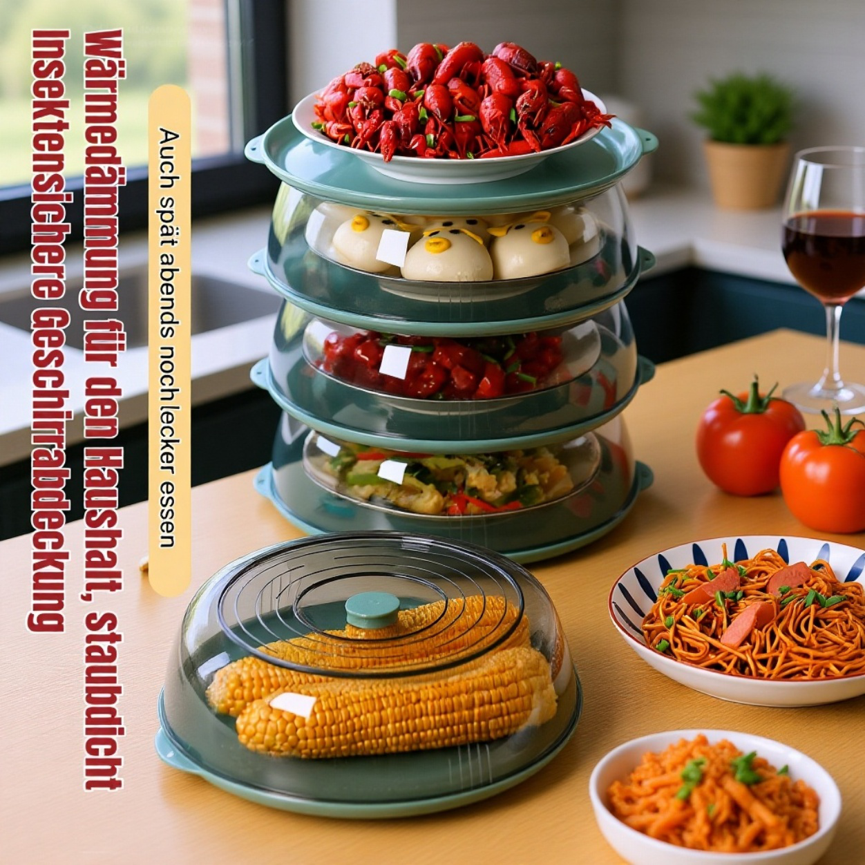 Haushalts-Speisendeckel mit Wärmeschutz und Staubschutz