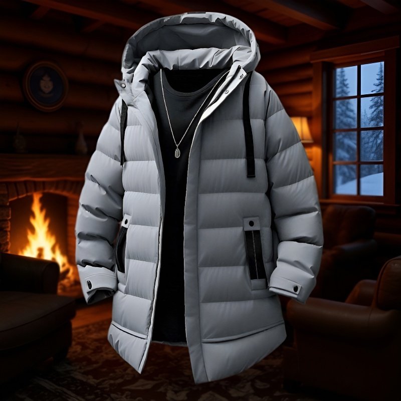 남자 하프 후드 기모 패딩 코트 남자 주니어 하프 패딩