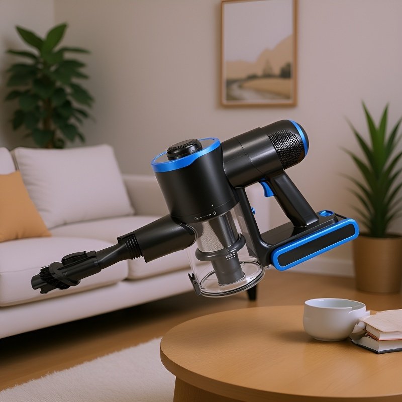 持ち運びしやすいハンドル付き掃除機