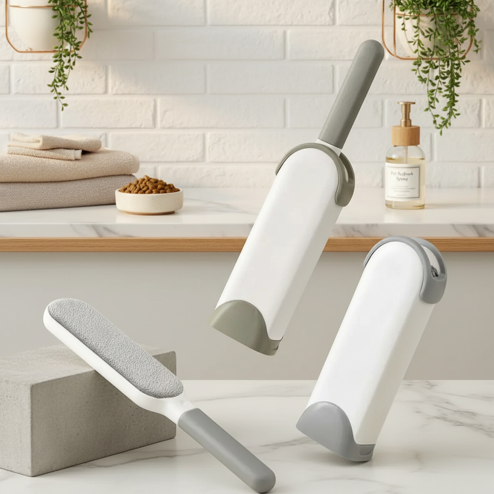 衣類、ほこり、毛の除去用リントローラー、シュリンク収納ボックス、家庭用ペットの毛用静電ブラシ。