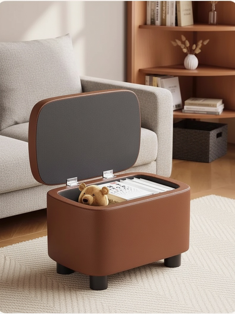 Einfacher Sofa-Fußhocker aus Stoff