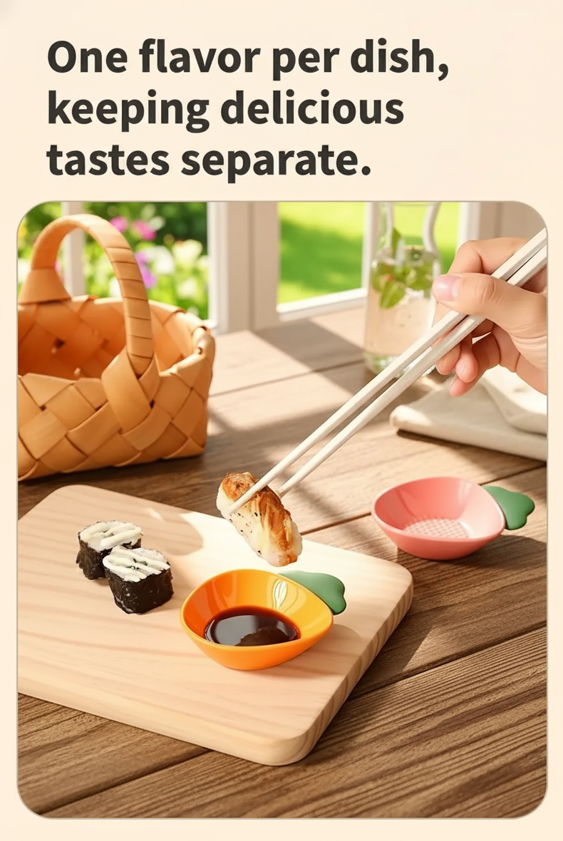 Carrot shape dish with ground spices and dip