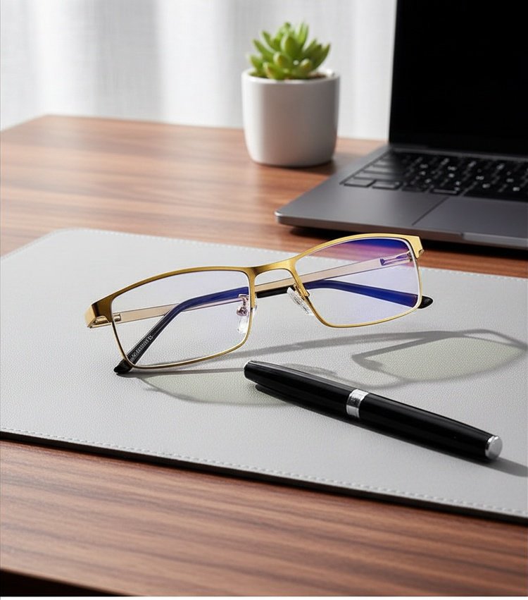 Vue de côté des lunettes de lecture tendance HFH