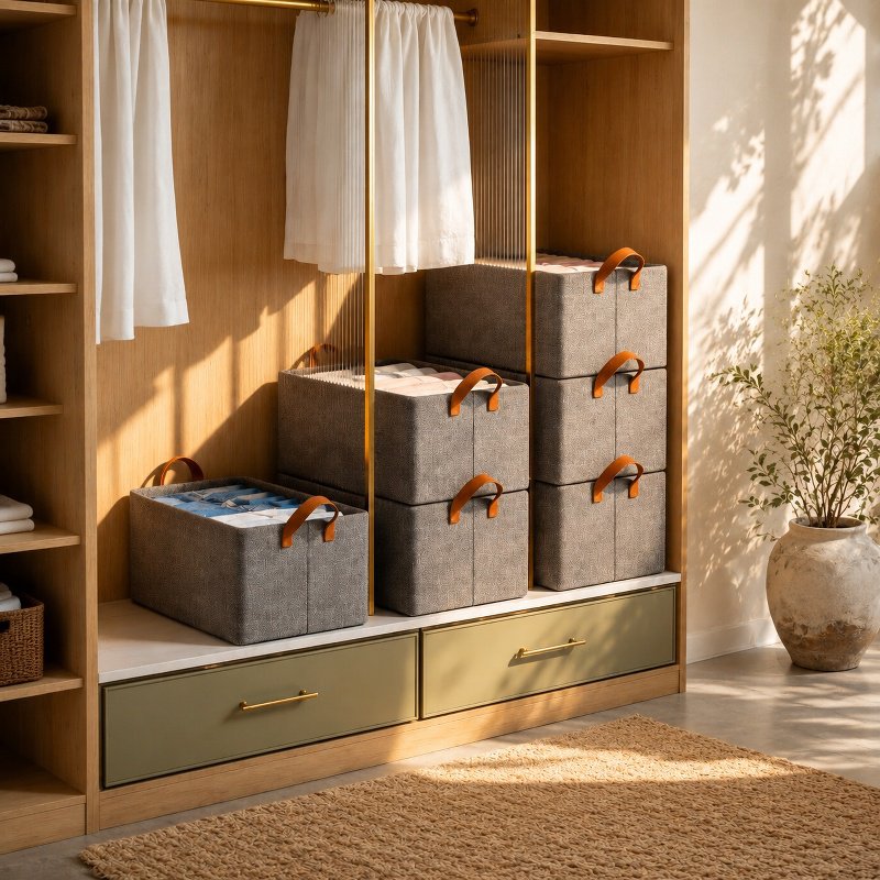 Durable and stackable household organizer box
