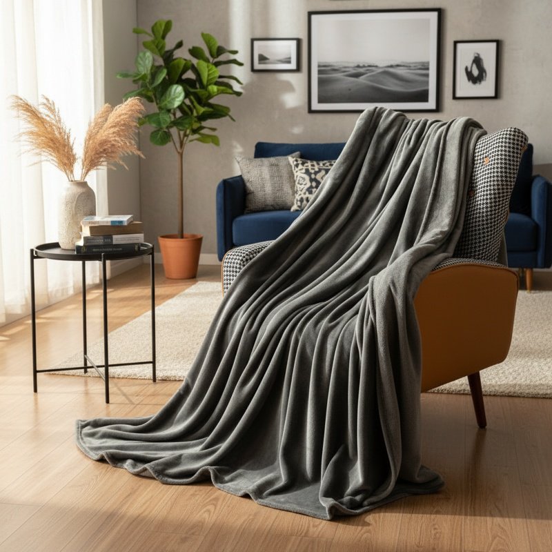 Elegant thick flannel blanket design