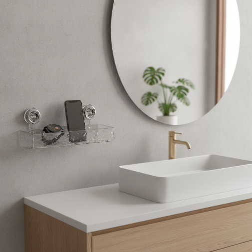 Ripple Suction Cup Shelf