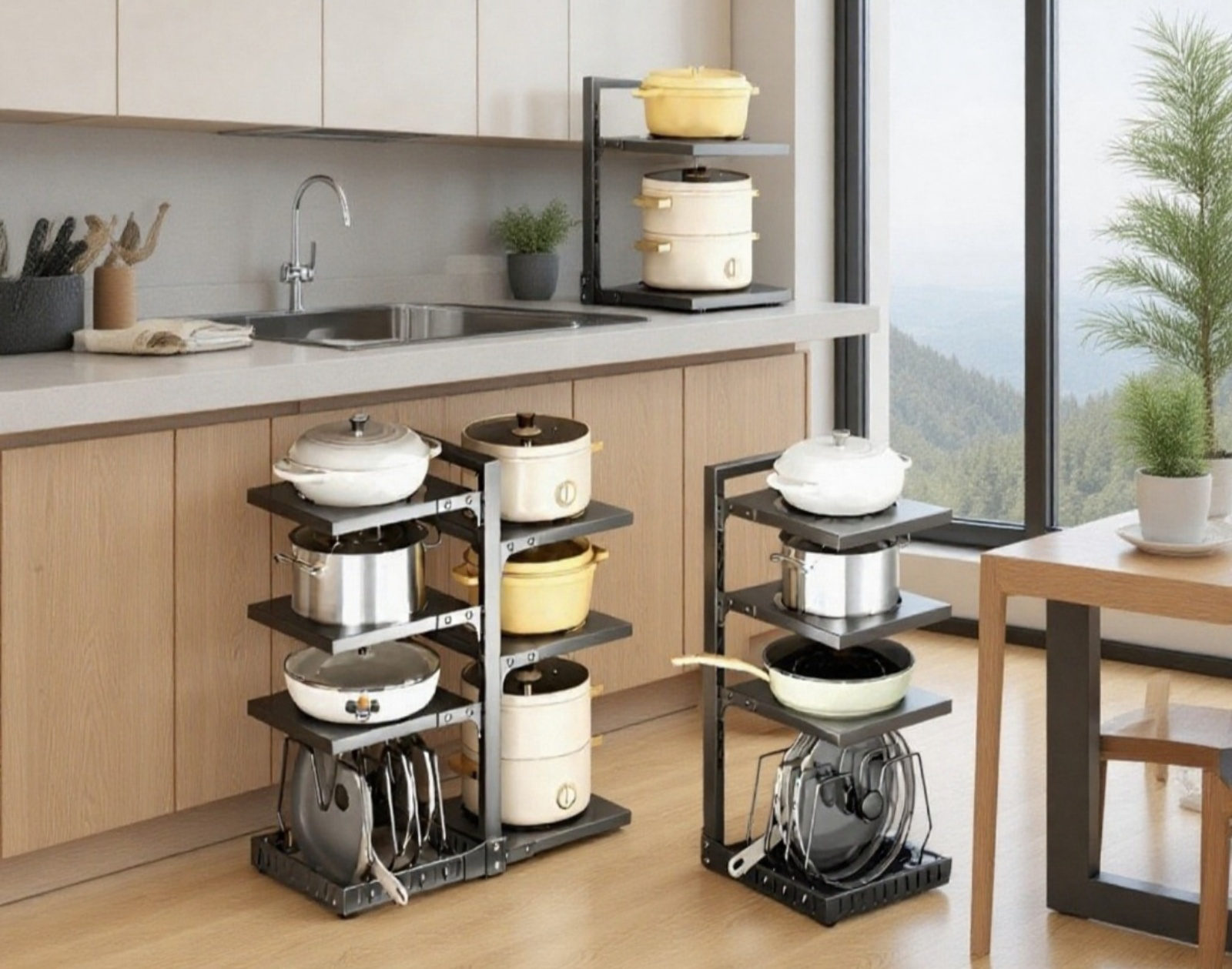 Instalación sencilla del estante de almacenamiento en fregadero