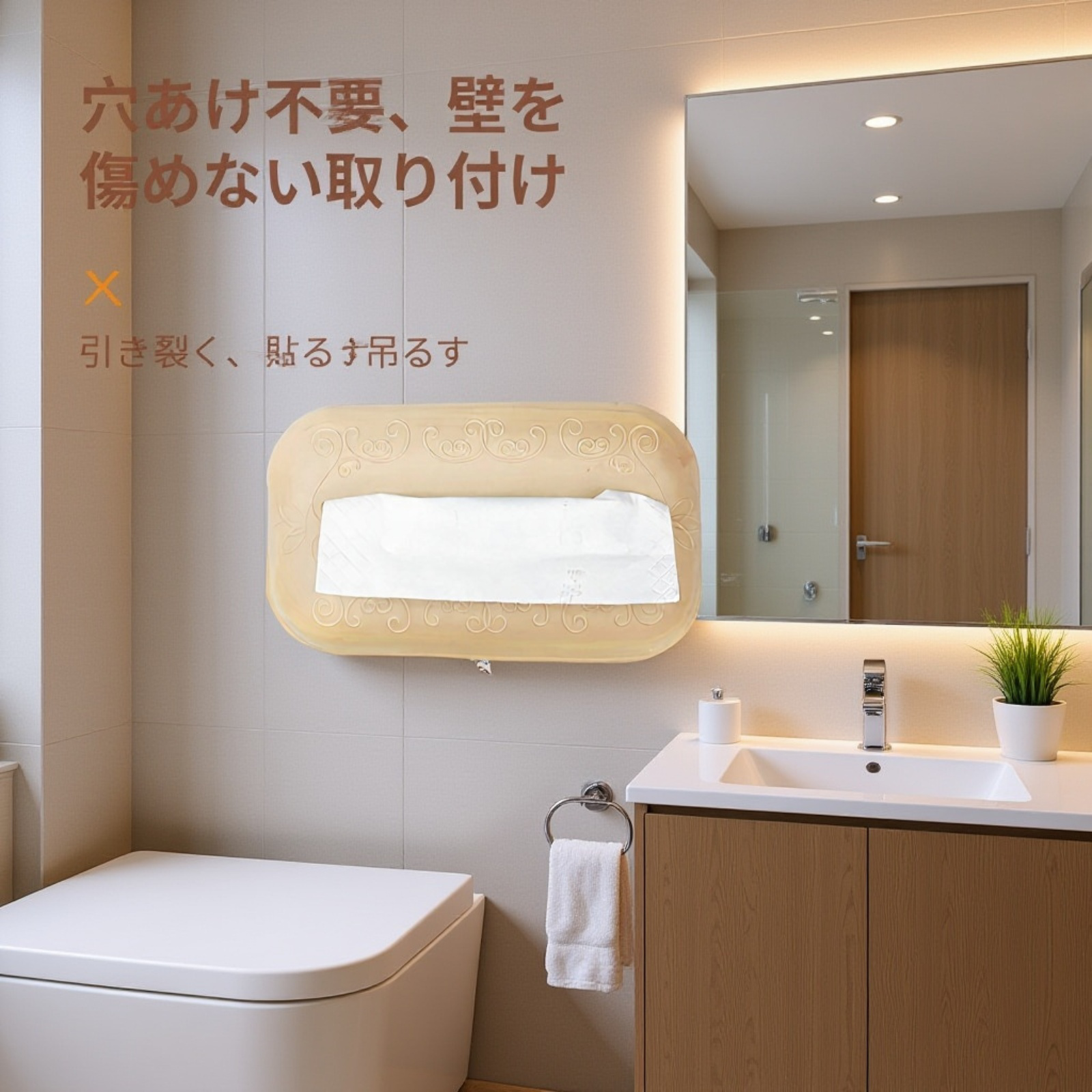 ジッパー付きシリコンティッシュボックス