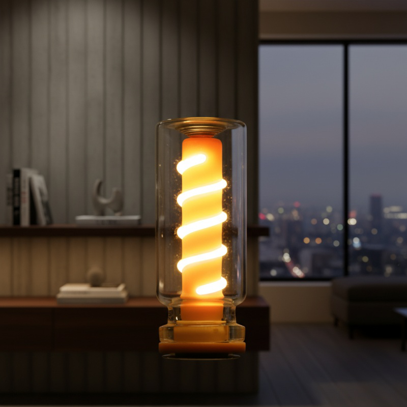 USB Glass Bottle Night Light for Desktop Decor, Ambient Lighting