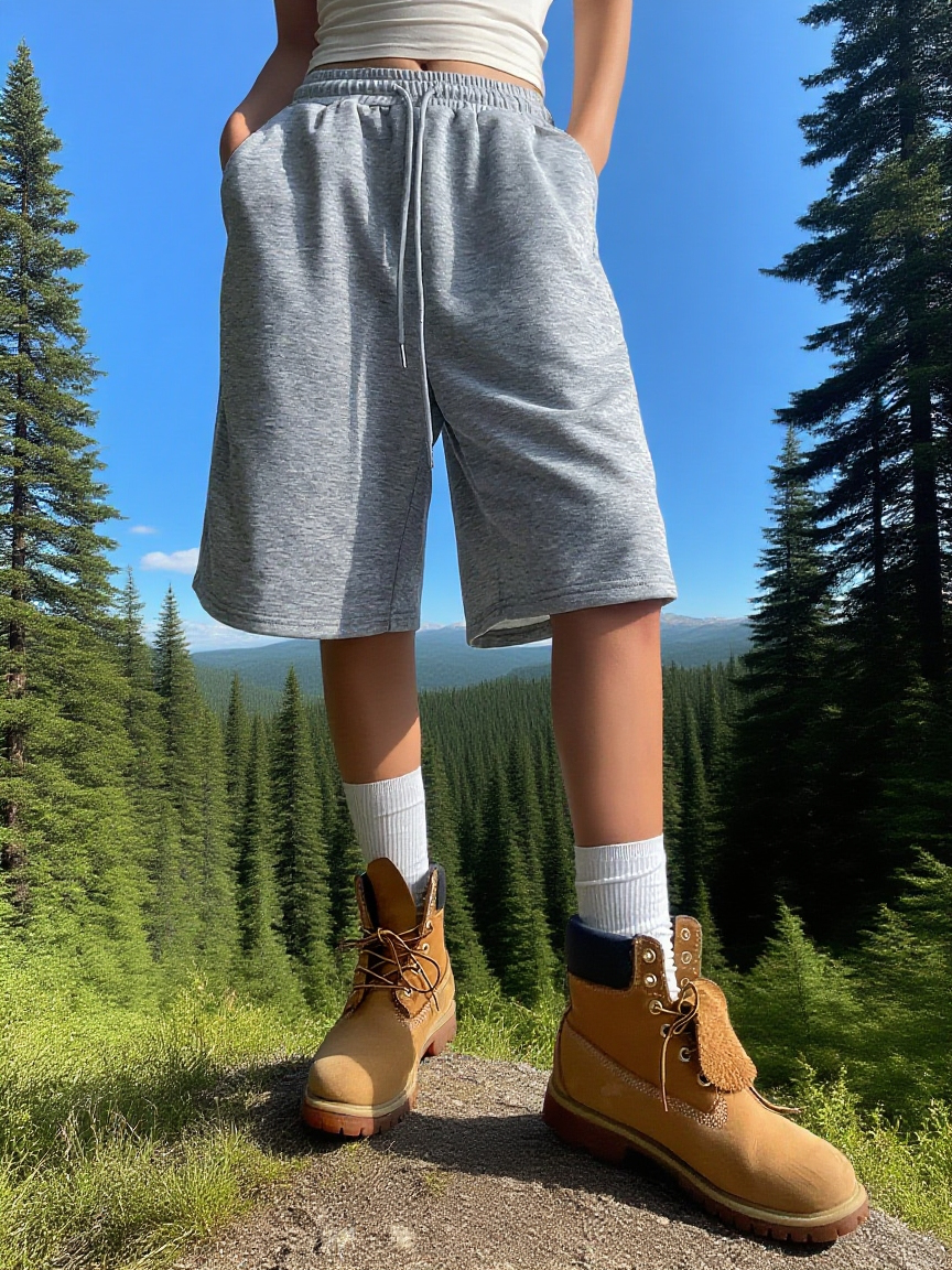 여성용 시원한 5부 반바지 디테일