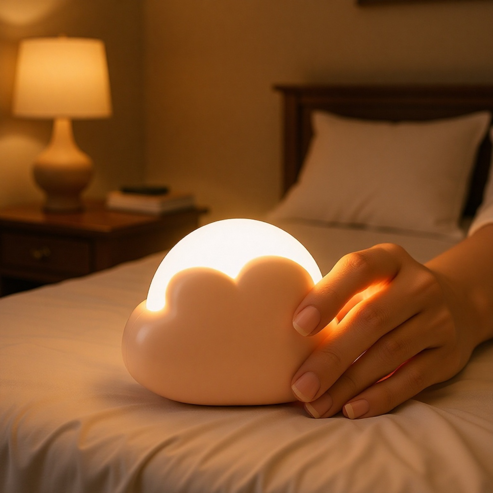 寝室のデスクトップミニオーナメントテーブルランプ誕生日プレゼント新しいインターネットセレブクリエイティブ充電かわいいクラウドナイトライト