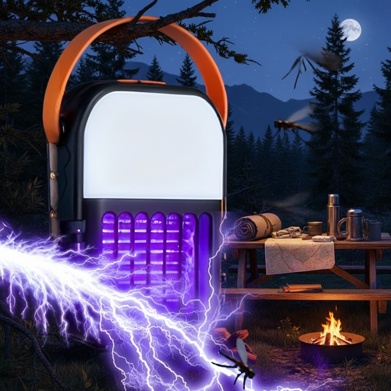 Weatherproof solar mosquito repellent lamp close-up