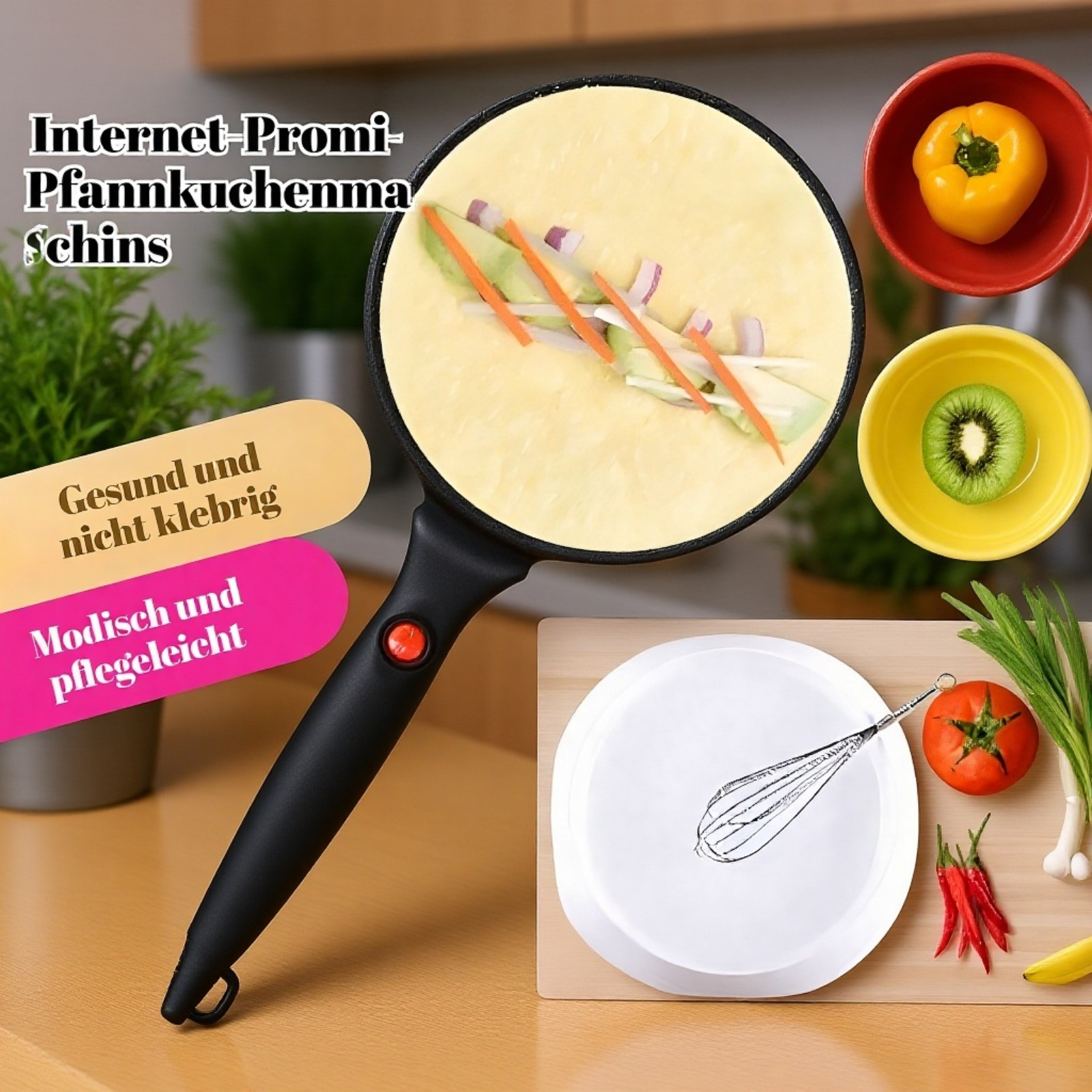 Frühlingspfannkuchen-Rollmaschine, Antihaft Pfannkuchen-Pfanne