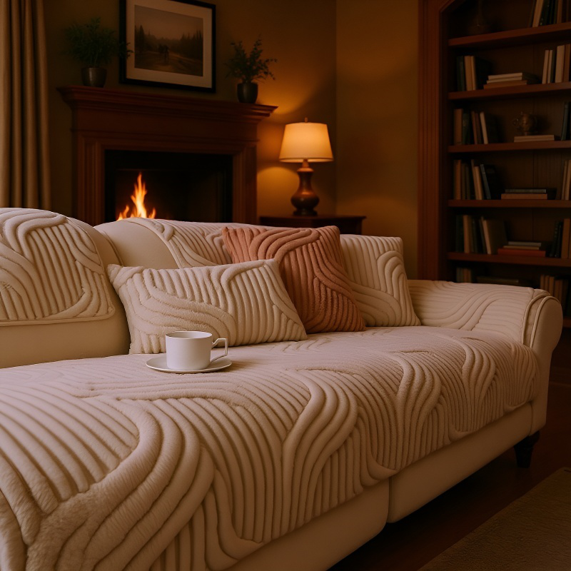 Cojín de sofá de terciopelo de algodón cómodo, transpirable y antideslizante para el hogar