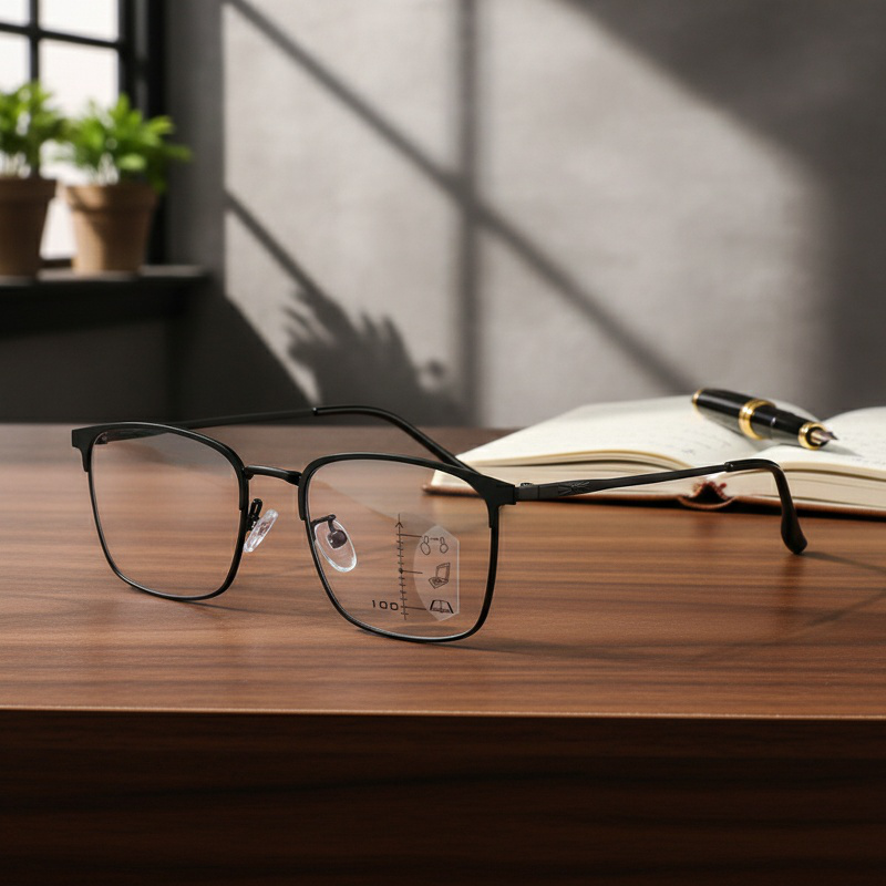 Popular classic business eyebrow-style glasses frame, alloy, anti-blue light, high-volume cross-bord