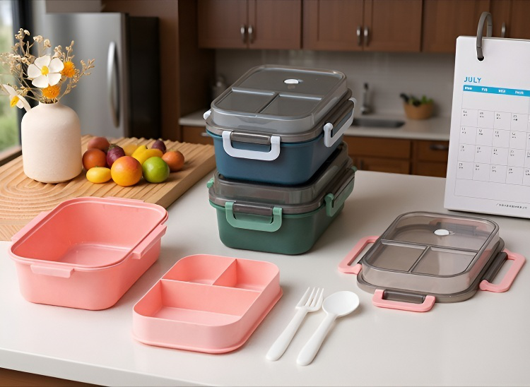 Microwaveable lunch box for commuters and students