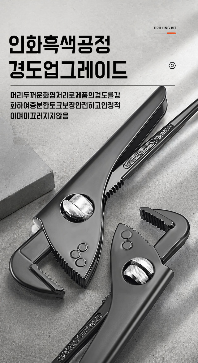 수리 공구 세트에 포함된 파이프 몽키 렌치
