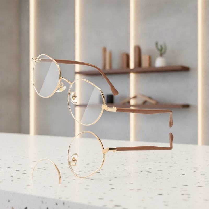Lightweight and stylish reading glasses in rose gold