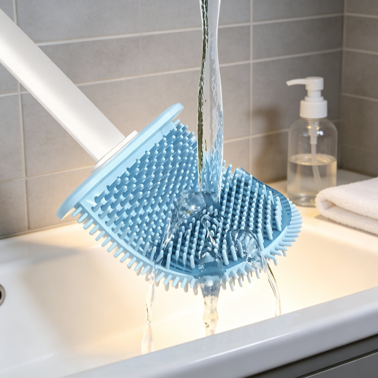 Fácil instalación del portacepillo de baño sin perforaciones