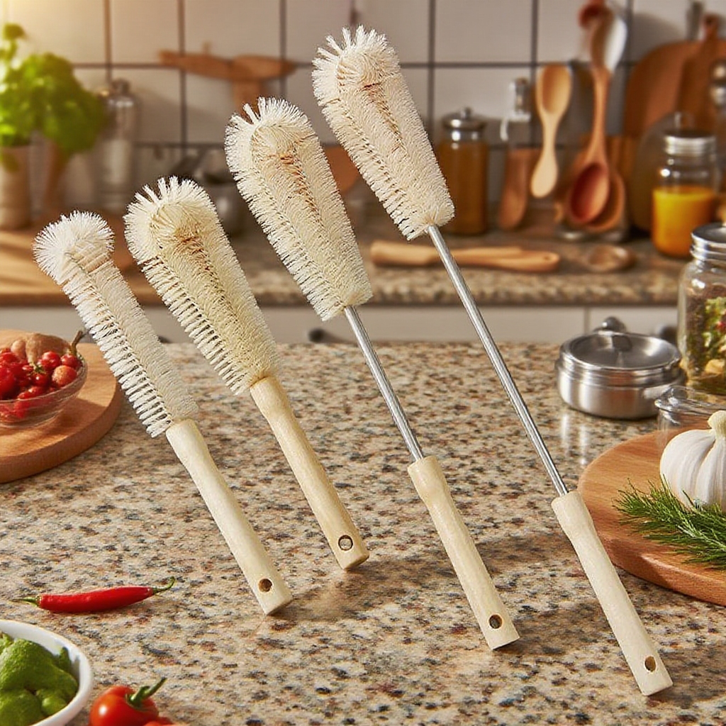 Dlouhá čisticí kartáč na hrnky – speciální kartáček na čištění šálků