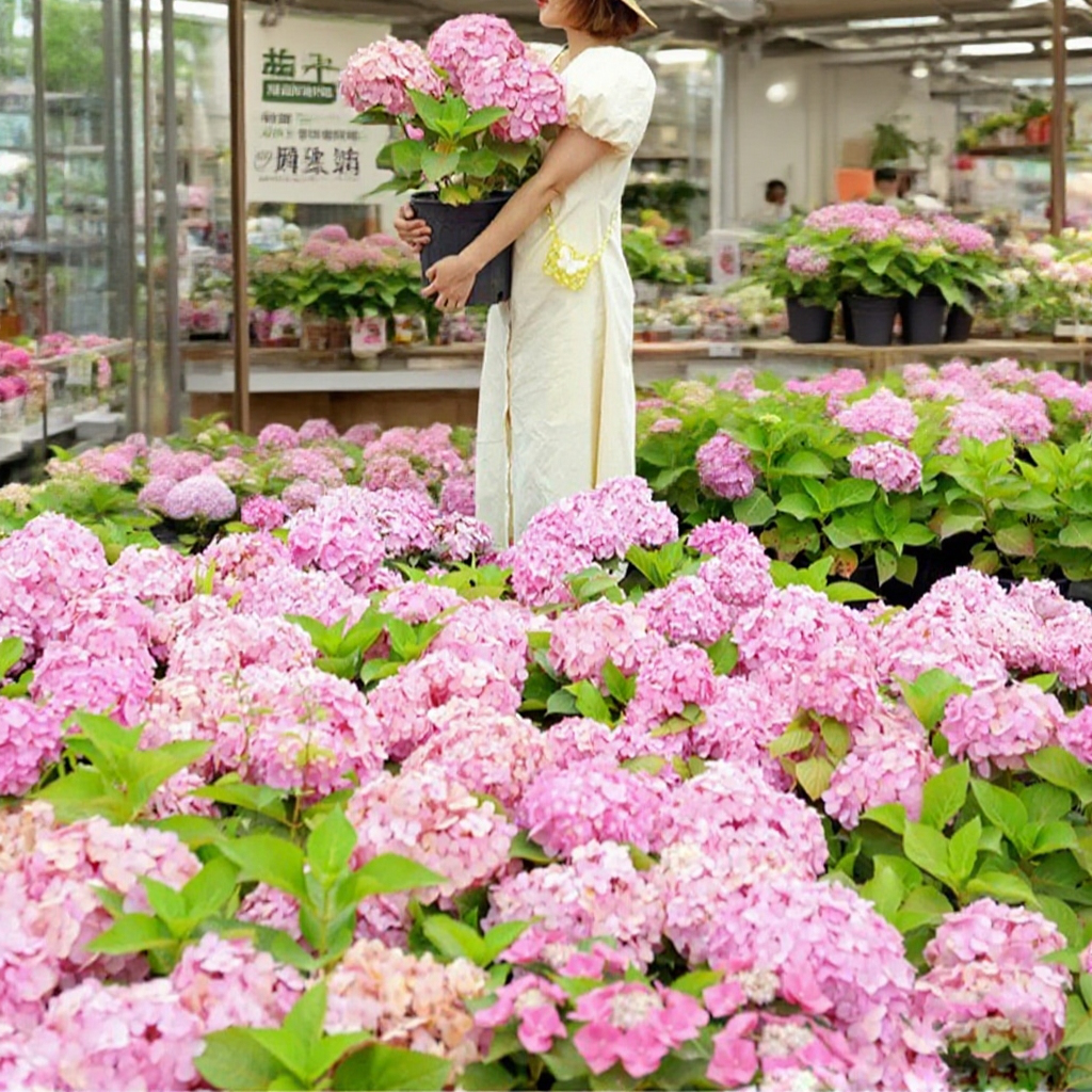 Nasiona hortensji kwitną przez cały rok