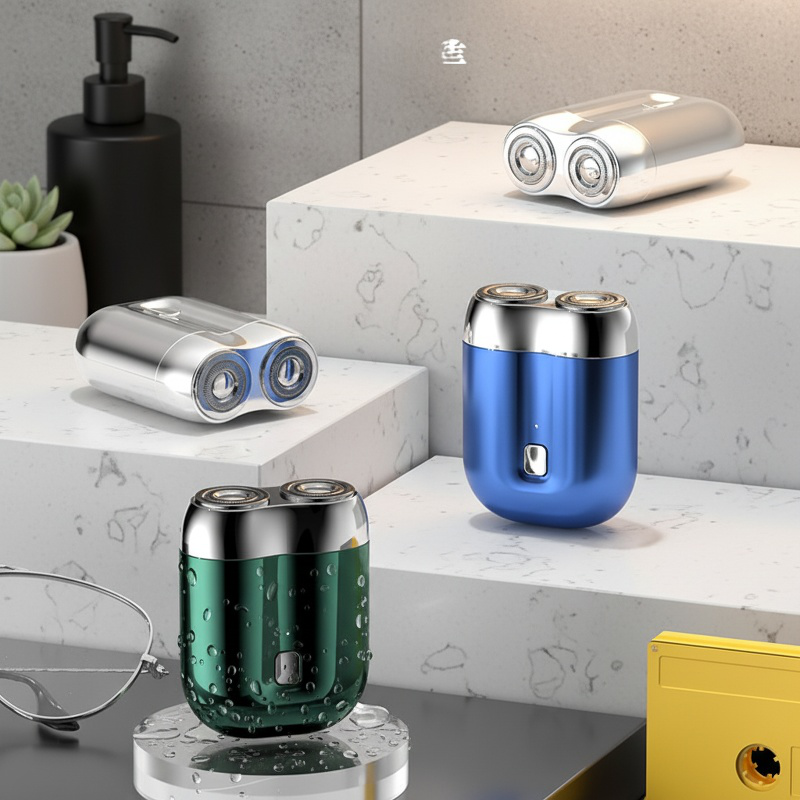 ミニ磁気両頭メンズ電気シェーバー充電可能