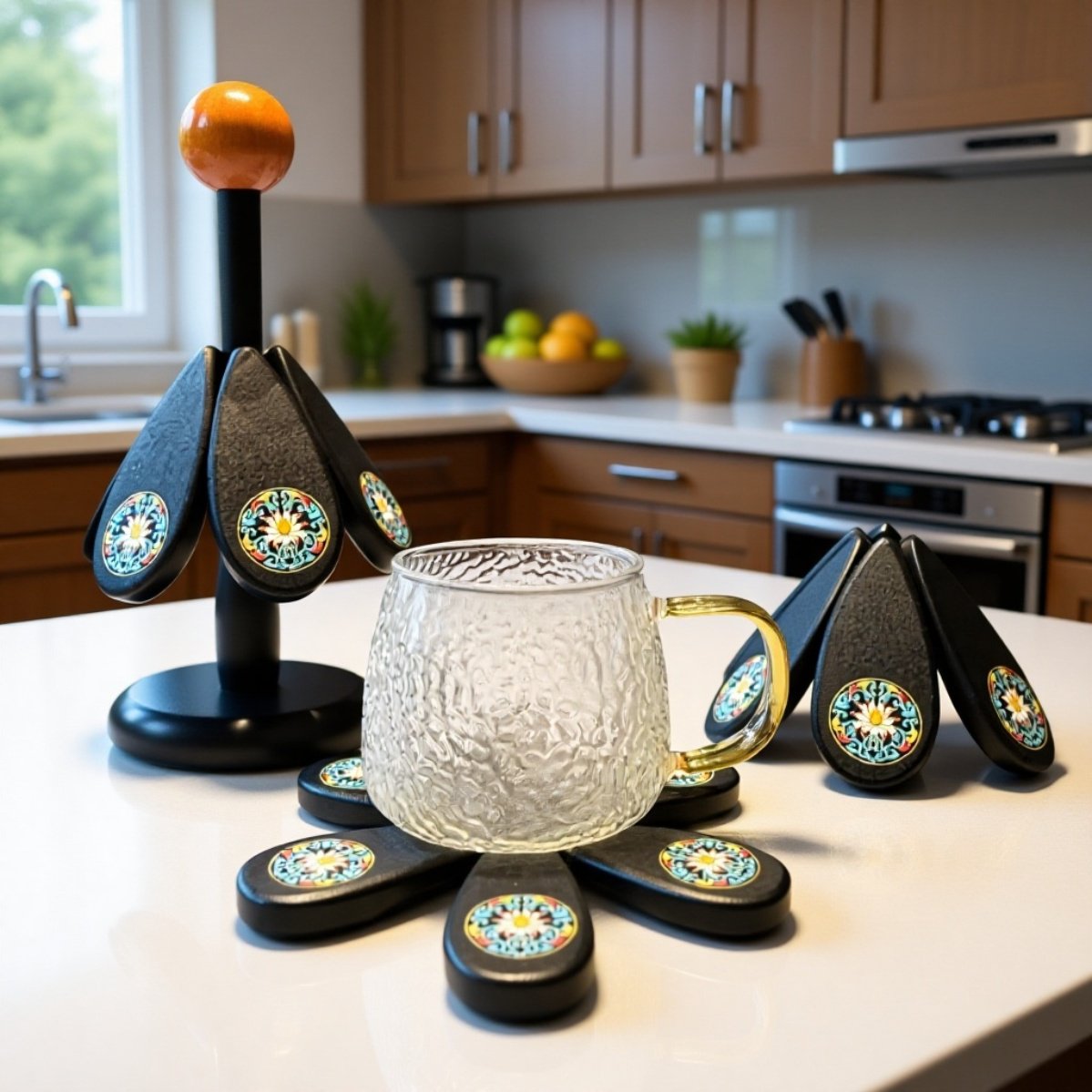 Salvamanteles de madera resistente al calor