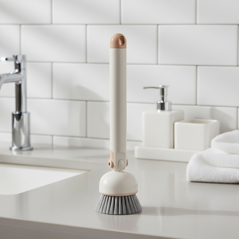 Brosse de nettoyage pour casserole de cuisine à manche long