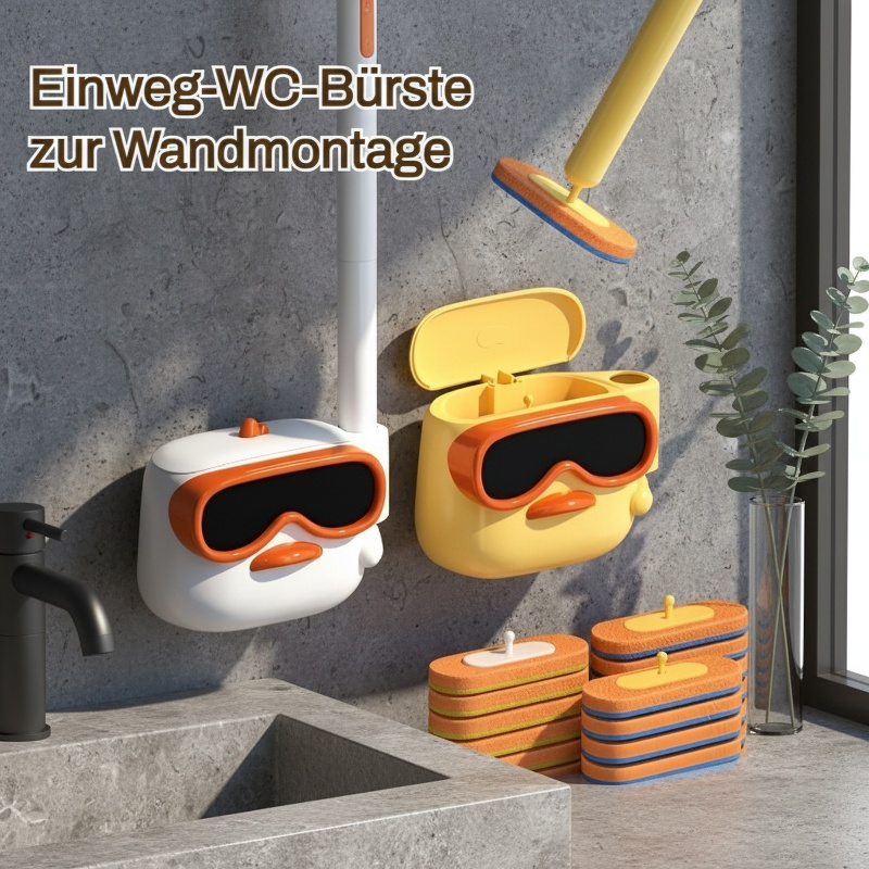 Wandmontierte Toilettenbürste für den Haushalt, ohne tote Winkel