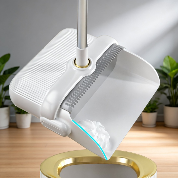 Set de escoba y recogedor con mango largo y cerdas suaves, multifuncional para limpieza doméstica