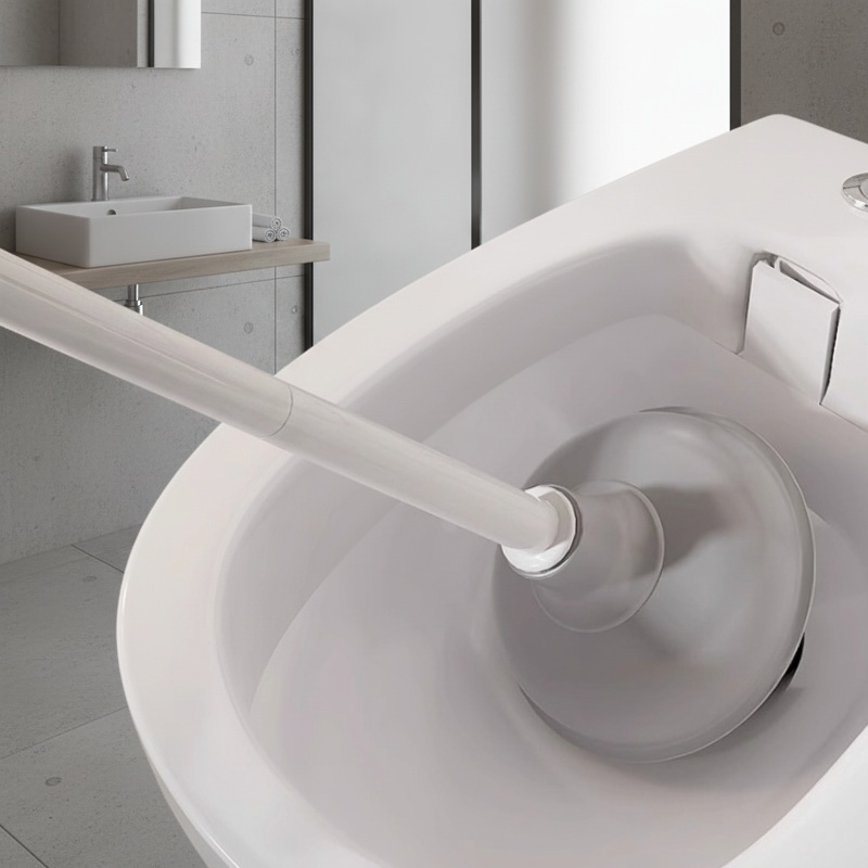 Hygienische Einweg-Toilettenbürste im Badezimmer