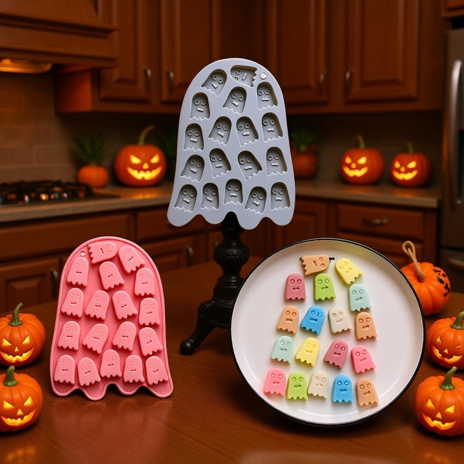 幽霊テーマのシリコンモールド 製菓用ケーキ型