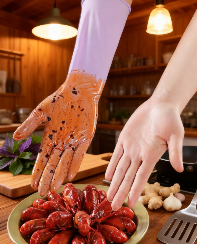 Guantes gruesos de nitrilo para uso mecánico