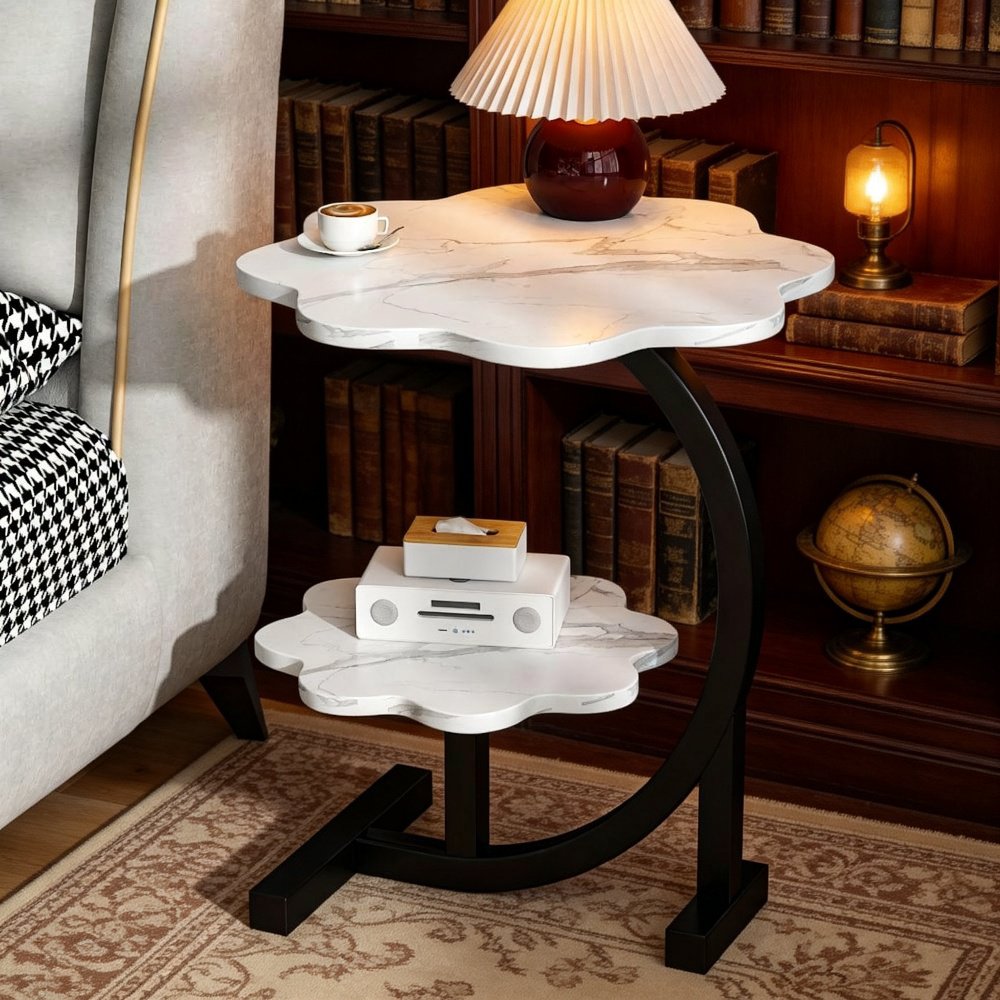 Retro Fengyunduo Double-layer Coffee Table Sofa Side Table Living Room Furniture