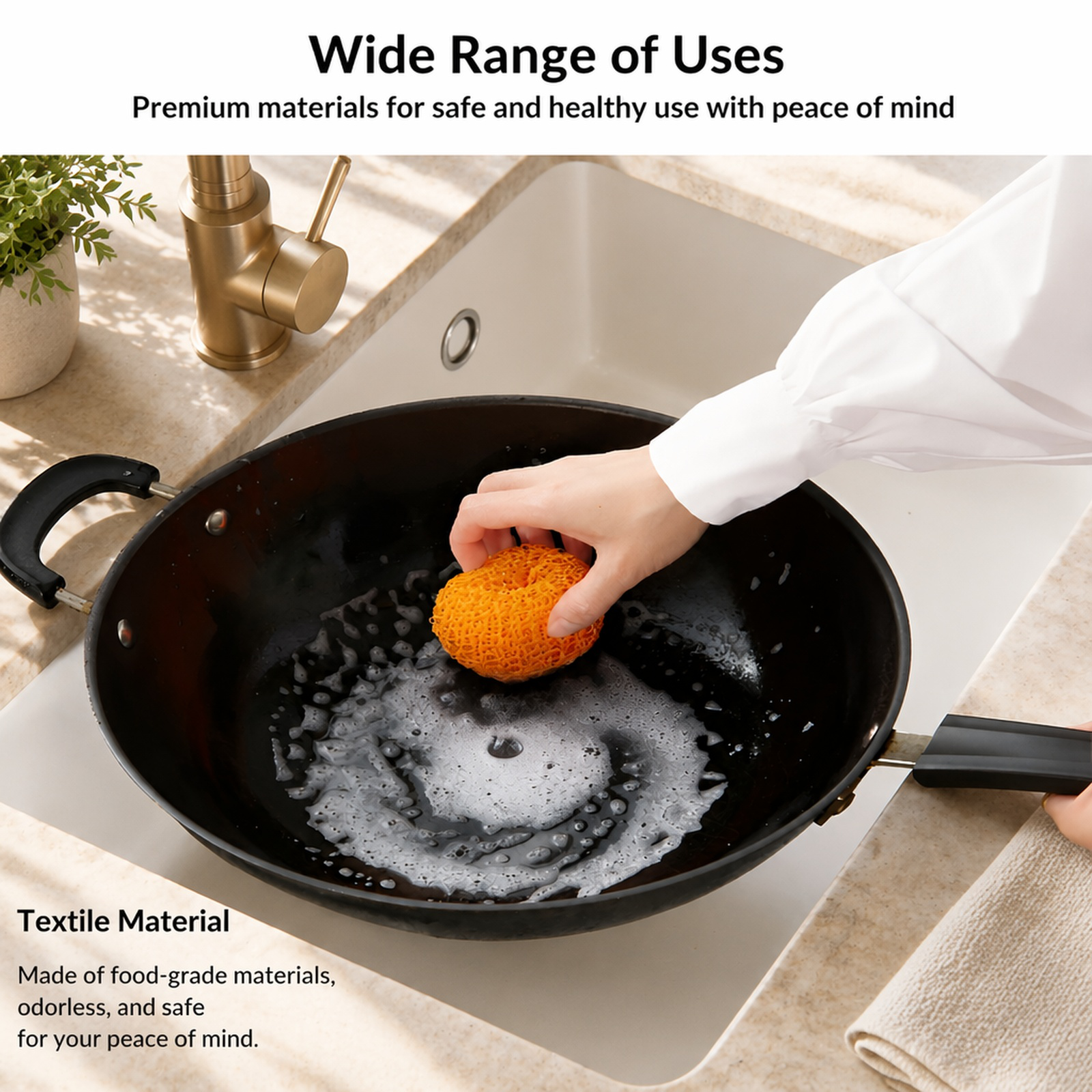 Nano cleaning balls, steel wool, non-shedding kitchen dishwashing brush, pot scrubbing brush, cute c