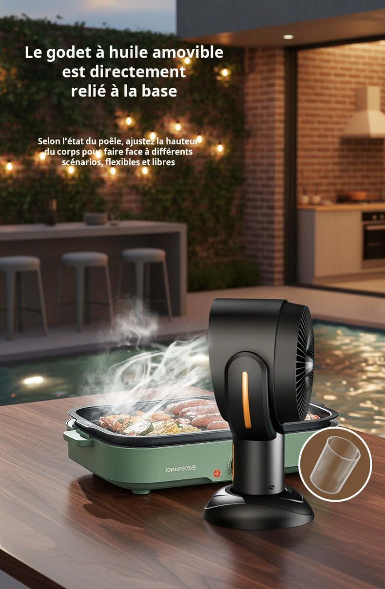 Nouveau mini hotte de bureau portable grande aspiration sans poinçon marmite barbecue camping compag