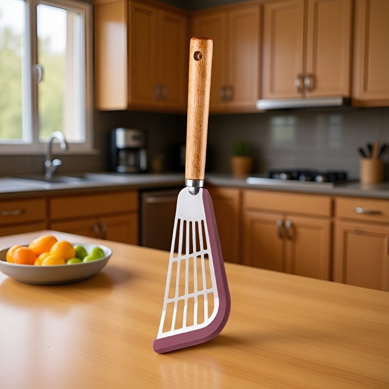 Sartén resistente a rayaduras en uso